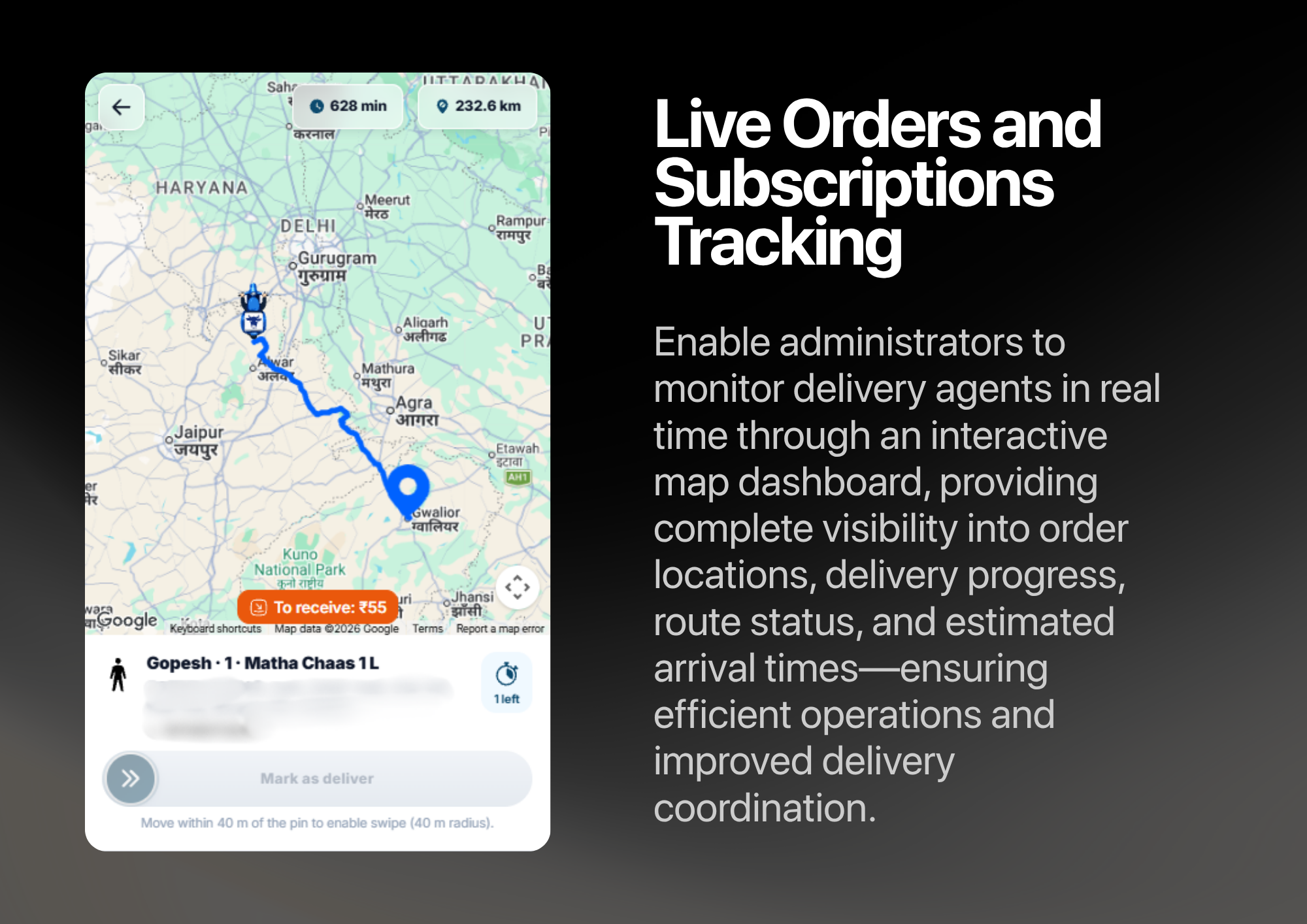 Milko Advanced Dairy Subscription and Delivery Tracking System Showcase